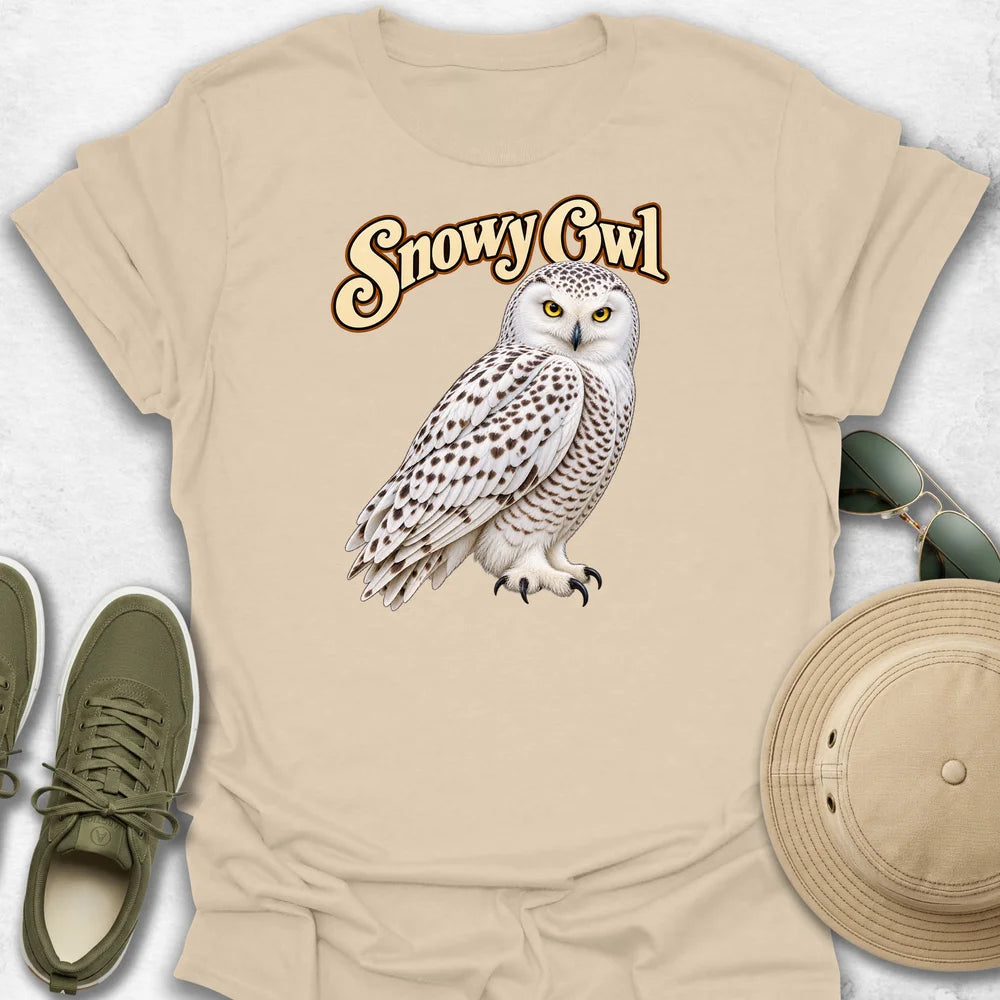 Mottled Snowy Owl with Name T-Shirt