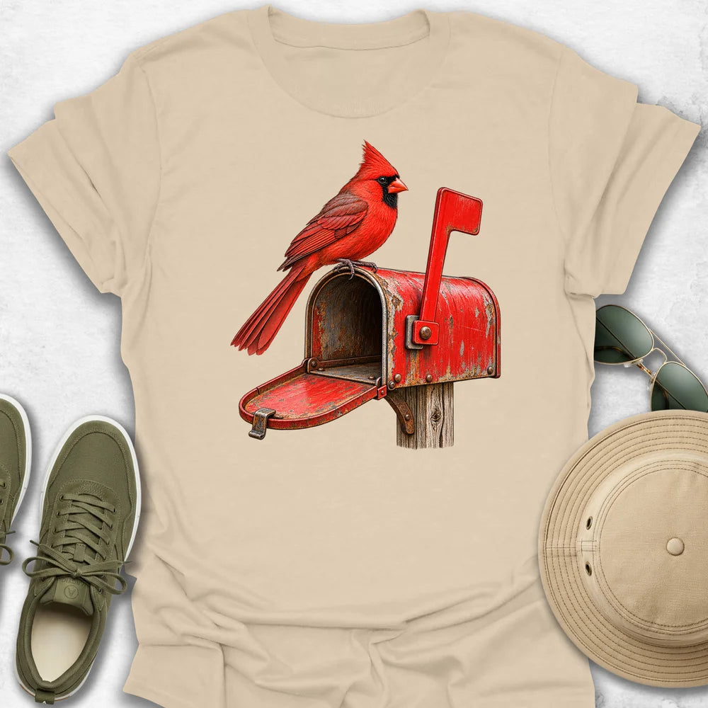 Cardinal on a Mailbox T-Shirt