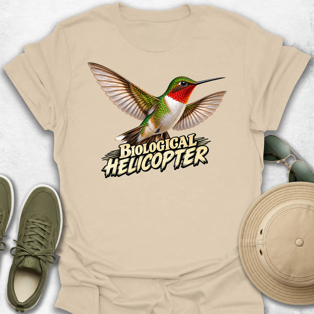 Biological Helicopter T-Shirt in Sand