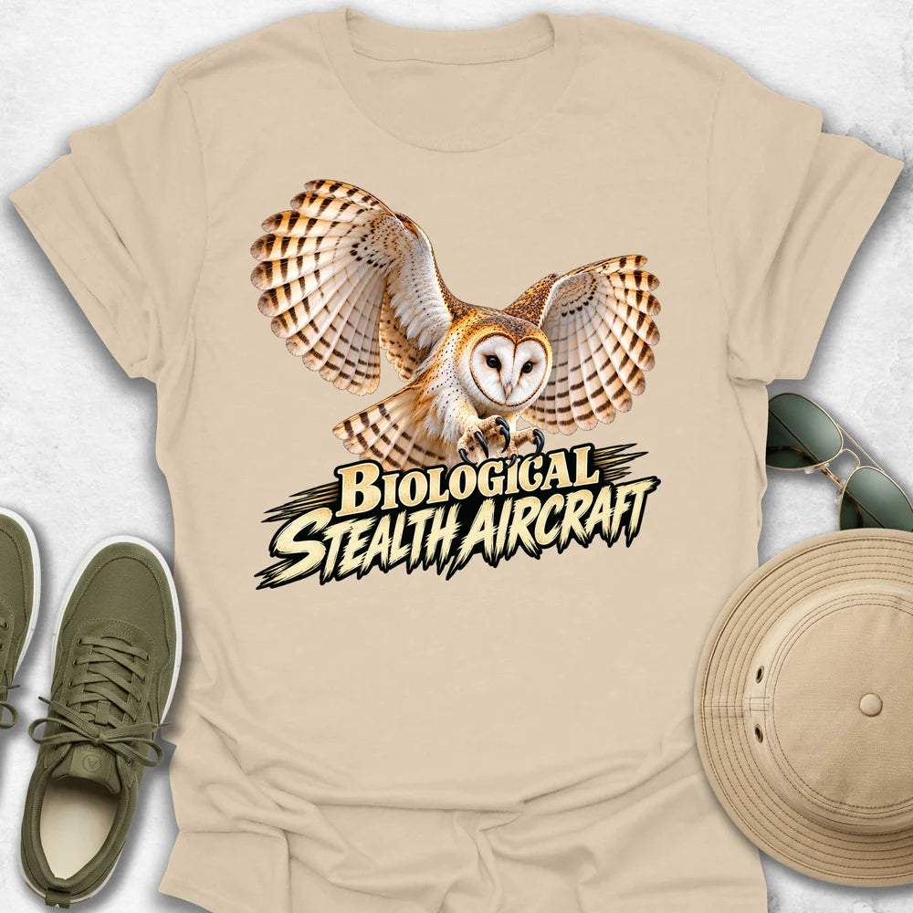 Biological Stealth Aircraft T-Shirt in Sand