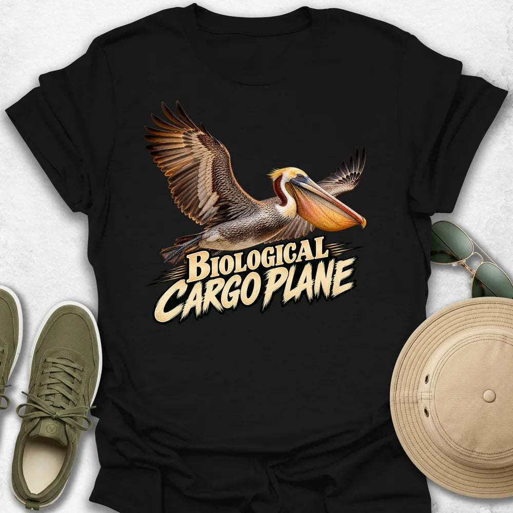 Biological Cargo Plane T-Shirt in Black