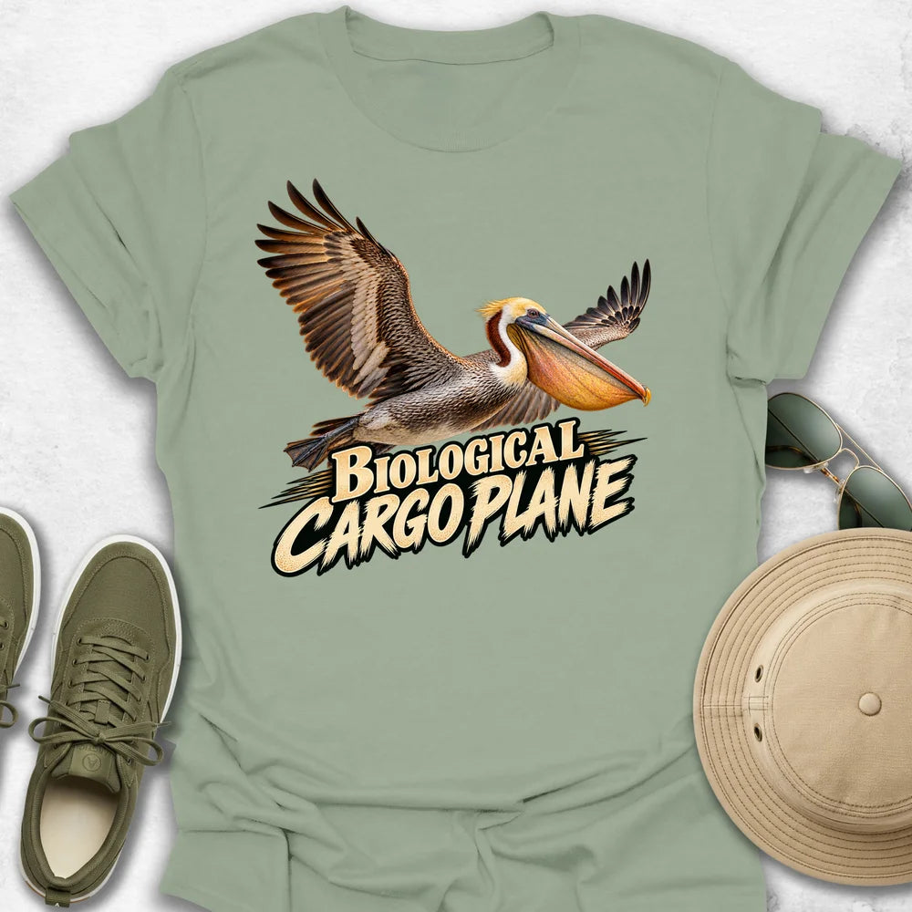 Biological Cargo Plane T-Shirt in Sage