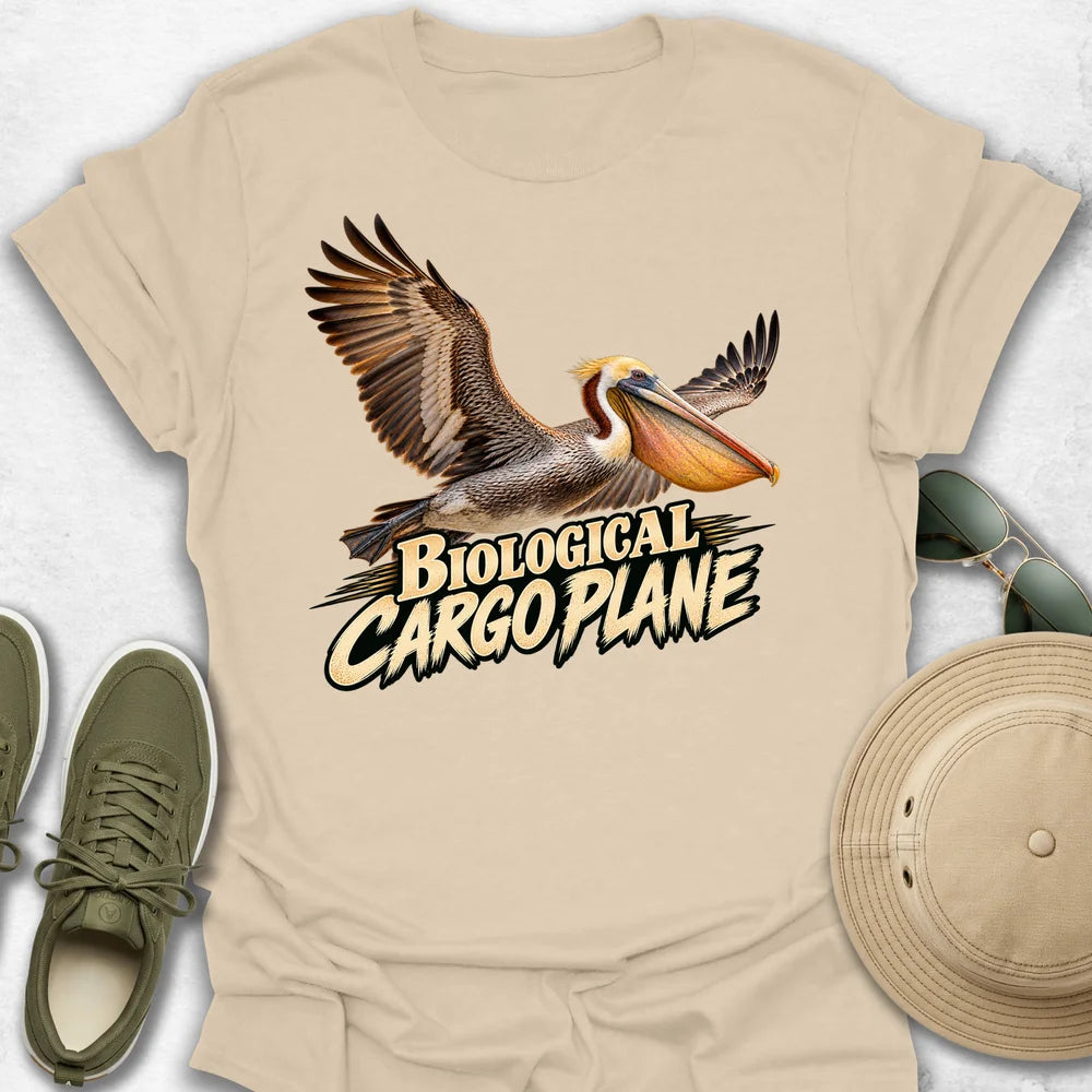 Biological Cargo Plane T-Shirt in Sand