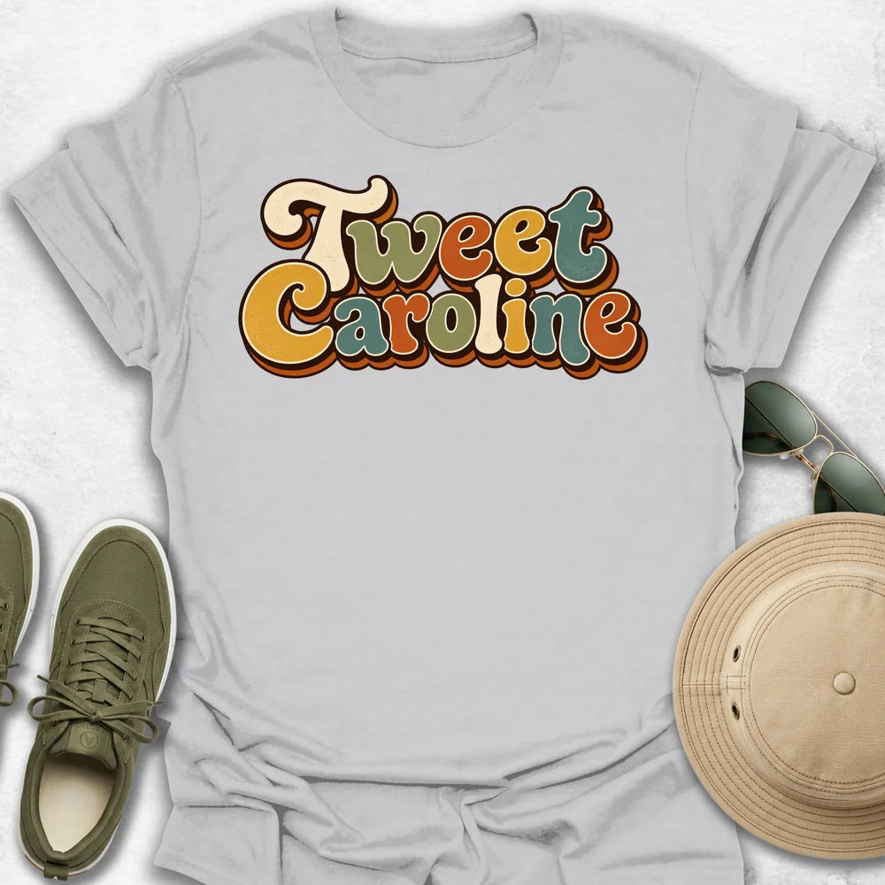 Tweet Caroline T-Shirt in Ice Grey