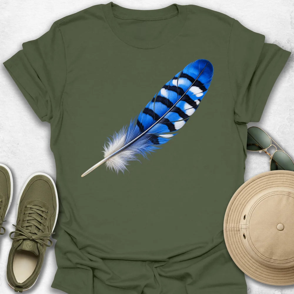 Blue Jay Feather T-Shirt