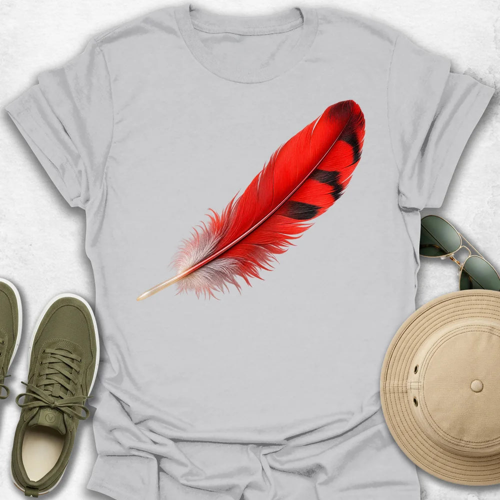 Cardinal Feather T-Shirt in Ice Grey