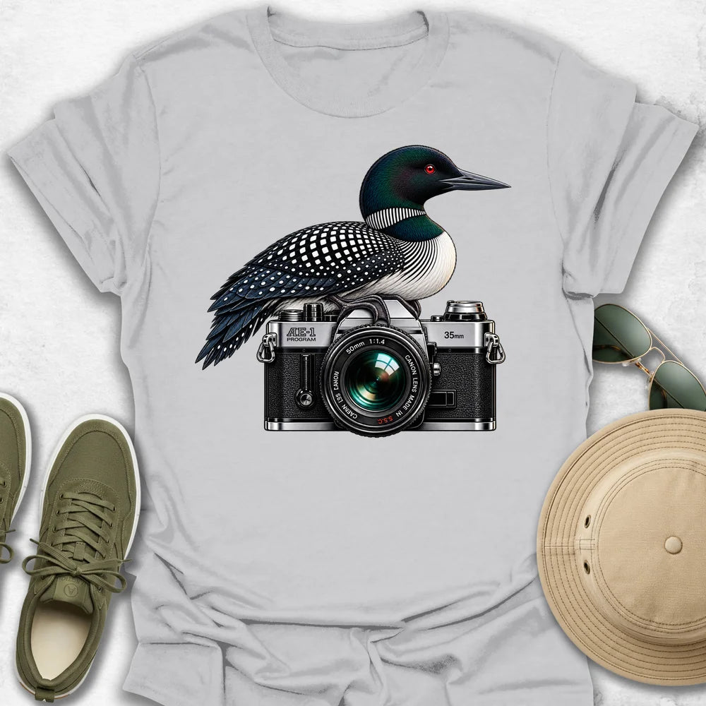 Common Loon on Camera T-Shirt