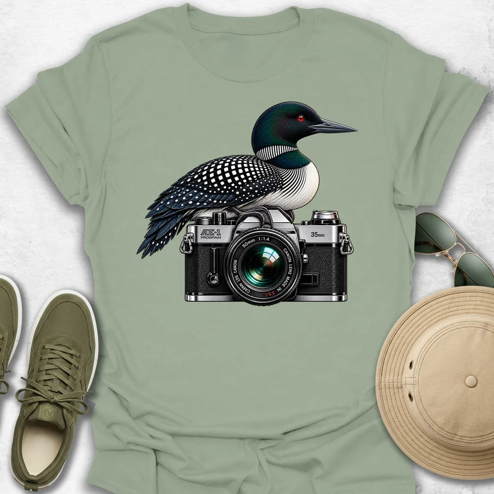 Common Loon on Camera T-Shirt