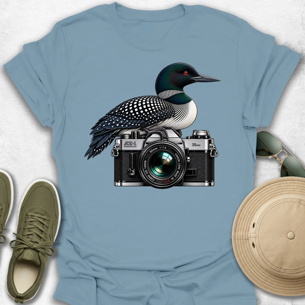 Common Loon on Camera T-Shirt