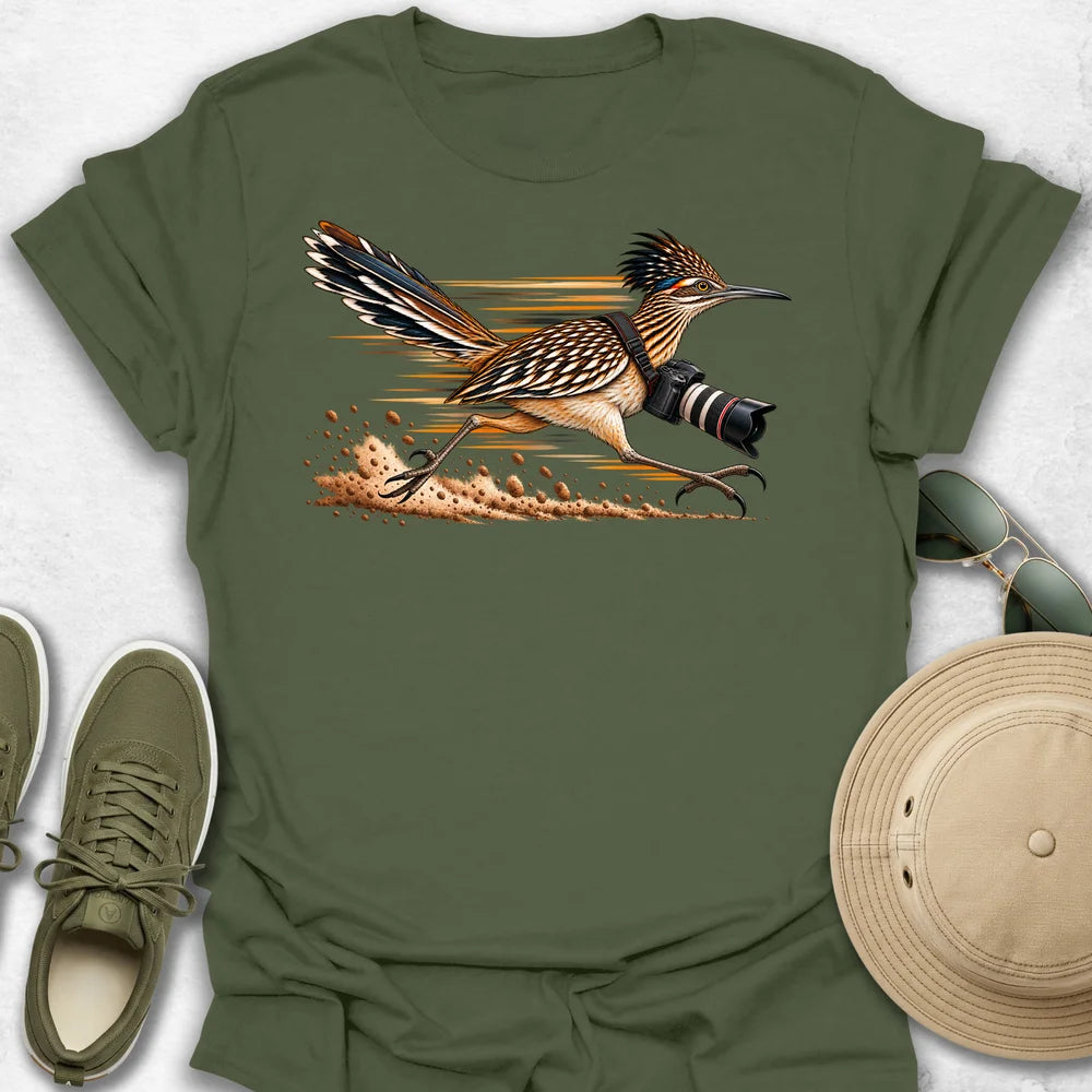 High-Speed Roadrunner Photographer T-Shirt